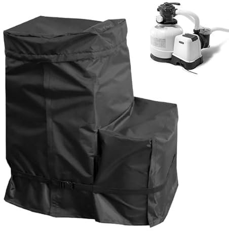 Couverture De Pompe De Piscine, 420D Oxford Bâche Complète Résistante Aux UV Couverture De Système De Filtre à Sable Imperméable Pour Jardin Extérieure - 25,9 x 24,4 x 28,3 Zoll