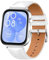 WoPail Correa Cuero Compatible con Huawei Watch Fit 4/4 Pro, Elegante Duradero Hebilla Acero Inoxidable Retro Correas Reloj Hombres y Mujeres Repuesto para Huawei Watch Fit 3 Blanco