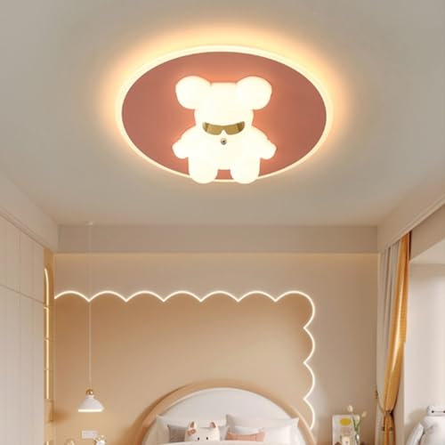 Phtlampes Kinderzimmerlampe LED Deckenleuchte Cartoon Kinder Deckenlampe Dimmbar Mit Fernbedienung Pendelleuchte Acryl Lampenschirm Jungen Mädchen Schlafzimmer Wohnzimmer Bar Kindergarten Beleuchtung(