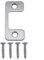 Adjustable Strike Plate for Exterior Doors, Large Hole Design, Improved Home Security, (1-Silver&screws)