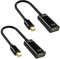 2 Pezzi Adattatore Mini DisplayPort a HDMI, 4K@30Hz, Mini Display Port to Hdmi per MacBook Air/Pro, Surface Pro/Dock, Monitor, Proiettore, Compatibile con Laptop e Desktop Mini DP, Thunderbolt 2