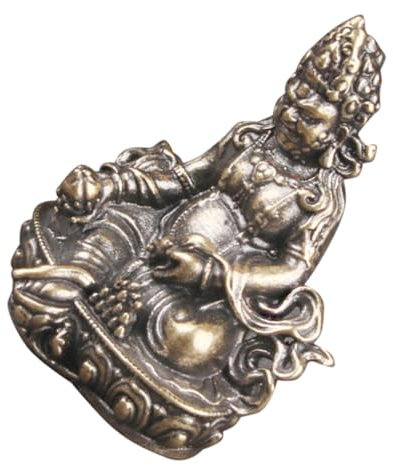 Cabilock Vintage Messinghandwerk Heimdekorationen China Ornamente Statue Skulptur Zen - Feng Pagode Shui Chakra- Auto Spirituelles Mini-mönch Vintage-Handwerk Golden