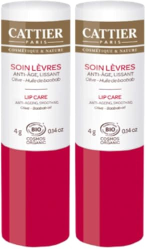 Cattier Soin Lèvres - Anti-âge - Lissant - Stick 4g (Lot de 2)