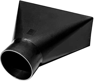 POWERTEC 70151 Hotte anti-poussière rectangulaire de forme entonnoir, 10,2 x 25,4 cm
