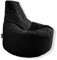 PATCH HOME Gamer Kissen & Lounge Sitzsack – befüllbar mit Reißverschluss, gefüllt mit Styropor, geeignet für In- & Outdoor. Perfekt als Gaming Sessel Sitzkissen (Schwarz - Ø 75cm x Höhe 80cm)