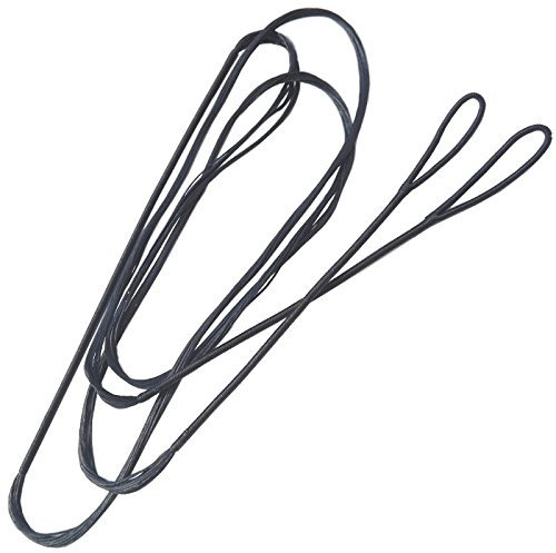 MILAEM Schwarz Bogensehnen,handgearbeitet 56 Zoll Sehne mit EIN bissen Sehnenwaschs und 12 Strange für 60 Zoll Bogenlänge Bogen