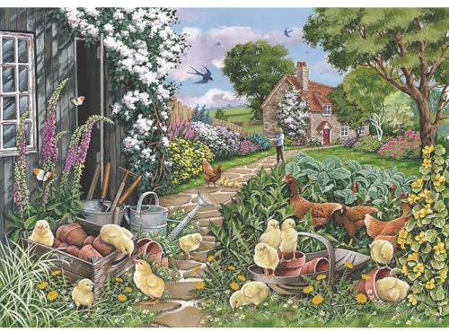 The House of Puzzles - Going Cheep Jigsaw - Big 250 Piece Jigsaws For Adults & Kids, Extra Large Pieces, Artist Illustrated, Scenic Landscape, Deluxe Puzzle Gifts