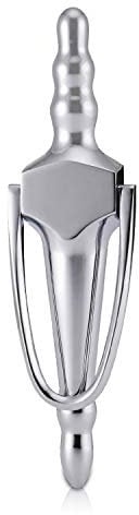 XFORT® Door Knocker 8” Slimline Polished Chrome, Victorian Urn Slim Door Knockers for Front Door, Elegant Front Door Furniture with a Modern Design, Perfect for Alerting You of Visitors to Your Home
