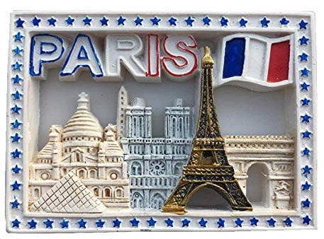Paris France 3D Fridge Magnet Travel Souvenir Gift Home Kitchen Decoration Magnetic Sticker, Paris France Refrigerator Magnet Collection