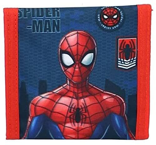 mybagstory - Geldbörse – Geldbörse – Spider Man – Rot – Blau – für Kinder – Schule – Kindergarten – Kindergarten – Urlaub – 10 cm, blau, Praktisch