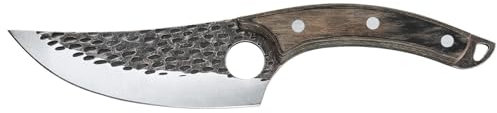 Zassenhaus Kochmesser RANGER 15 cm | handgefertigter Klingenstahl mit Loch | Griff aus Pakkaholz | mit Lederscheide | für die Küche oder als Outdoor Kochmesser | Ausbeinmesser | Hackmesser, 070866