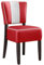 GGMMÖBEL 2-er Set American 2 | Dinerstuhl | Rot | Leder | Gestell: Holz/Wenge | Gestreift | Sitzhöhe: 49 cm | Keder Weiß