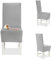 Banzaii – Coprisedia Antimacchia con Schienale – Vestisedia Seduta e Schienale per sedie da cucina, sala da pranzo, cerimonia, ristoranti – 2 Pezzi Grigio Chiaro Made in Italy