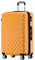 BEIBYE Zwillingsrollen 2066 Hartschale Trolley Koffer Reisekoffer Gepäck M-L-XL-Set (Orangen, L)