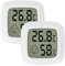 Jsdoin Digitales Mini Thermo-Hygrometer, Innen LCD Digital Thermometer Luftfeuchtigkeitsmesser, Thermometer Hygrometer für Babyzimmer Seniorenzimmer Arbeitszimmer Weinkeller (2 Stück)