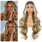 Sapphirewigs Highlight Blond Lace Front Perücke Synthetische Körper Welle Blond Balayage Perücke Damen Party Date Tägliche Tragen Natürlich Aussehen Weihnachten 26inch