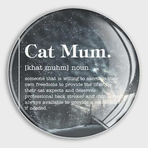 Freecustom Cat Mum Definition Glass Fridge Magnets Inspirational Quotes Small Magnets Words With Definition Magnets For Fridge Refrigerator Glass Magnets For Office Whiteboard Home 4 PCS