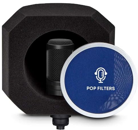 C2 Microphone Isolation Ball Shield - Superior Noise Cancellation with Pop-Filter and High-Density Sound Absorbing Foam - Studio Quality Recording