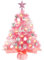 N&T NIETING Mini Christmas Tree with Lights, 61CM Table Top Tree with Star Ornaments, Artificial Xmas Tree for Home Office Desktop Party Indoor Christmas Decorations(Pink)