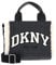 DKNY Damen Hadlee Small Canvas Tote Tragetasche, Dunkelgrau
