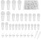 Yovell Picture Hooks 72pcs Non-Trace Picture Hanging Kit, Heavy Duty Picture Frame Hangers for Hard Wall Plasterboard Walls Drywall Concrete Wall (White)