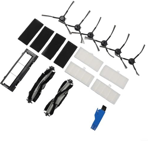 Juego completo de piezas de repuesto para robot aspirador Vactidy T6 que garantiza un funcionamiento continuo con accesorios clave como cepillos enrollables