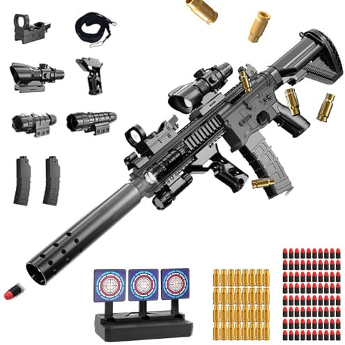 Pistolet Jouet,EVA Mousse Jouet Blaster,Pistolet Jouets Mousse,Pistolets à Balle Molle,Blaster en Mousses Souple,Pistolets à Balles Souples,l'entraînement en Sécurité ou au Jeu,pour 14 +