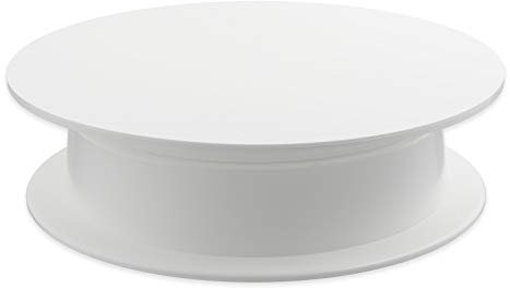 thermohauser Tortenplatte (Kunststoff PS), weiß, rund, Durchmesser 31,5 cm, mit Drehfuß