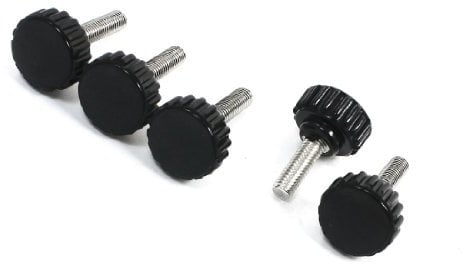 5 x schwarz Maschine M5 x 16 x 20 mm Außengewinde gerändeltem Griff Knöpfe de