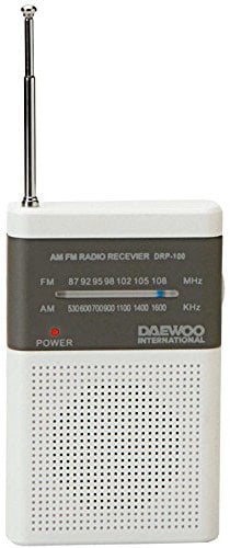 Radio analógica DRP-100W Blanco+Gris