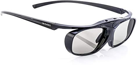 Hi-shock RF Pro Lunettes 3d pour Epson/Sony/JVC/Panasonic/Sharp Vidéoprojecteur et FullHD/HDR/4 K TV avec obturateur active – Bluetooth. rechargeable battery 1x «Black Heaven»