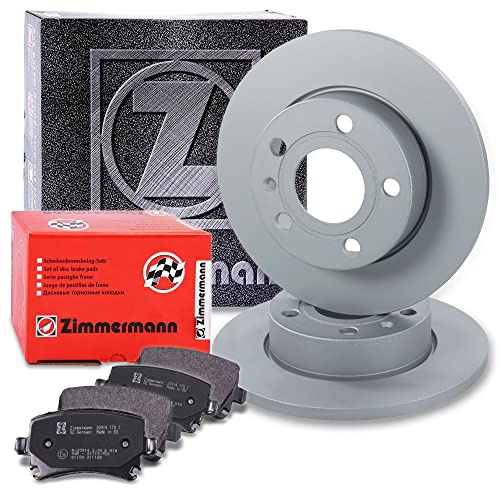ZIMMERMANN Bremsenset Hinterachse inkl. Bremsscheiben Ø 256 mm Voll + Bremsbeläge hinten