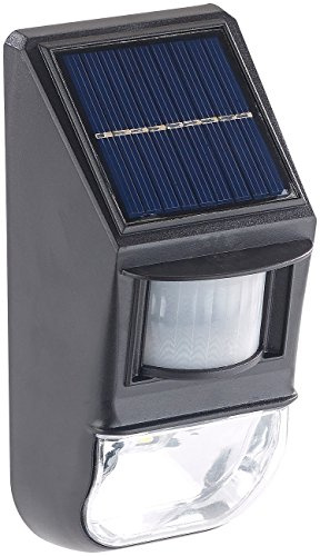 Lunartec außen Wand Solarlampe: LED-Solar-Wandleuchte, Dämmerungs- & PIR-Bewegungssensor, 50 lm, 0,5 W (LED-Solarleuchten Bewegungsmelder, Außenbeleuchtung Solar, Lampen)