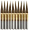 HaimoBurg 10 Pezzi incisione in Carburo Rivestito di Titanio 10 gradi,0,1 mm Punte Utensile per Router CNC con incisione di PCB