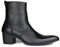 OSSTONE Stivaletto da Uomo Heel Chukka in Pelle Stivaletti firmati Scarpe Casual Tacco Chelsea Stivali OS-VF1088-IT 8.5 Nero