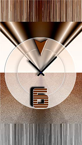 dixtime Abstrakt Braun Designer Wanduhr Modernes Wanduhren Design Leise Kein Ticken 3D-0441