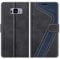 MOBESV Hülle für Samsung Galaxy S8 Handyhülle, Lederhülle mit Kartenfach, Klapphülle mit Ständer, Flip Case Handytasche Schutzhülle, Modisch Schwarz