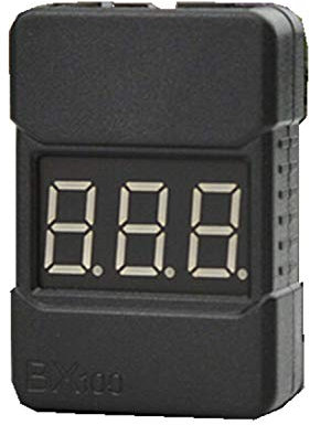 Batterietester, 2 x RC Lipo Alarm Buzzer Indikator Checker mit LED, für 1s-8s Li-Po/Li-ion/Li-Mn/Li- Fe Akku. (schwarz/weiß/ohne Schale)