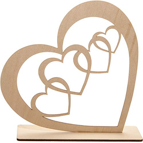 Sprucheif · Deko Herz aus Holz · Holzherz zum Hinstellen · Tischdeko · Holzdeko · Dekofigur mit Herzen