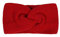 Zwillingsherz Stirnband mit Zopf-Knoten - Hochwertiges Strick-Kopfband für Damen Frauen Mädchen - Kaschmir - Ohrenschutz - Haarband - warm weich und luftig für Frühjahr Herbst und Winter - rot
