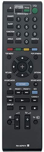 ALLIMITY RM-ADP074 Télécommande remplacée pour Sony Blu-Ray Home Cinema BDV-E190M BDV-E290 BDV-E490 BDV-E690 BDV-EF220 BDV-EF420 BDV-N590 BDV-N790 BDV-N790W BDV-N890W BDV-N990W