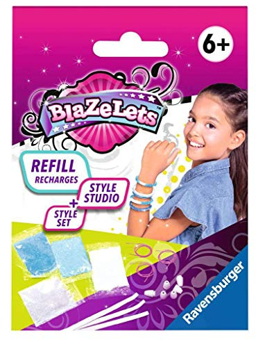 Ravensburger 18101 Blazelets Nachfüllset Refill 2, Mehr Material um kreative Glitzer-Armbänder selber zu machen, DIY für Kinder ab 6 Jahren