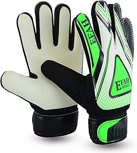 EFAH SPORTS Soccer Goalie Goalkeeper Gloves for Kids Boys Children Football Gloves with Strong Grips