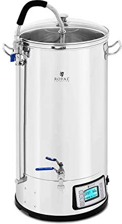 Royal Catering RCBM-50N Braukessel 50 l 3.000 W 25-100 °C Edelstahl Bierbrauanlage Maischekessel