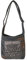 Sunsa Damen Hobo Tasche. Umhängetasche, Handtasche aus Canvas & Leder. Nachhaltige Produkte, Groß Vintage Shoulder bag, Schultertasche, schwarz/grau Segeltuch Crossbody