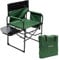 SUNNYFEEL Regiestuhl Klappbar mit Seitentisch und Armlehnen, Faltbar Campingstuhl für Outdoor Garten Wiese Strand Angeln (Grün)