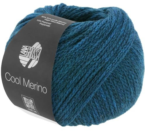 LANA GROSSA Cool Merino | Leichtes Kettengarn aus klassischer Merinowolle | Handstrickgarn aus 90% Schurwolle (Merino) & 10% Polyamid | 50g Wolle zum Stricken & Häkeln | 150m Garn FB 5