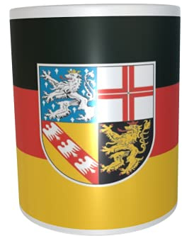 U24 Tasse Kaffeebecher Mug Cup Flagge Saarland