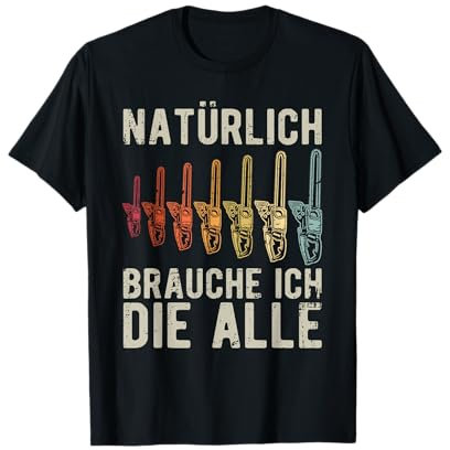 Kettensäge Motorsäge Holzfäller Geschenk Shop - Natürlich brauche ich die alle Kettensäge Motorsäge T-Shirt - Herren - Schwarz - Klein - Kurzarm
