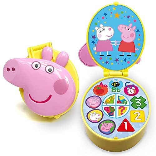 Peppa Pig PP17 Peppa's Flip Up Learning Pad For Kids - Interactive Learning and Child Development,Colours and Numbers Recognition,Coordination and Communication - Features Fun Activities, 18 Months+